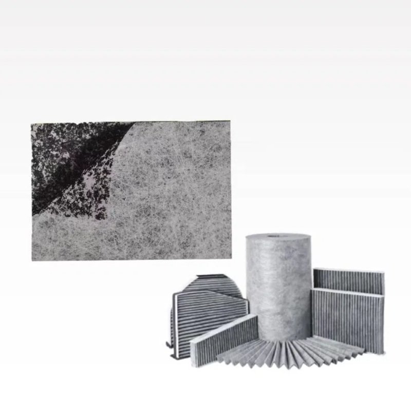 Supply Cabin Air Filters Paper High Efficiency Adsorption 3 Layers Sandwich Carbon Non-woven Cloth Activated Carbon Filter