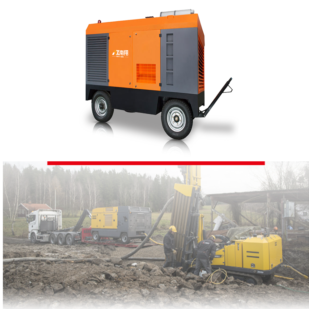 Industrial 15bar 18bar 140KW diesel Portable air Compressor for Drill Rig/ Water Well Drill Rig