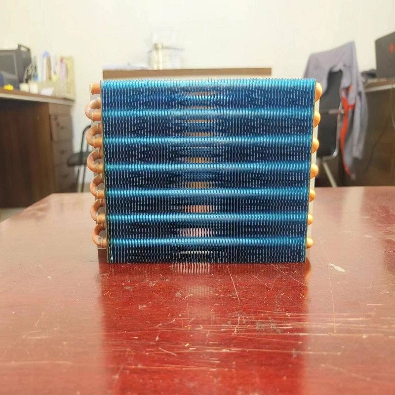 Copper Tube Copper Fin Condensing Coils Heat Exchange Evaporator Coil