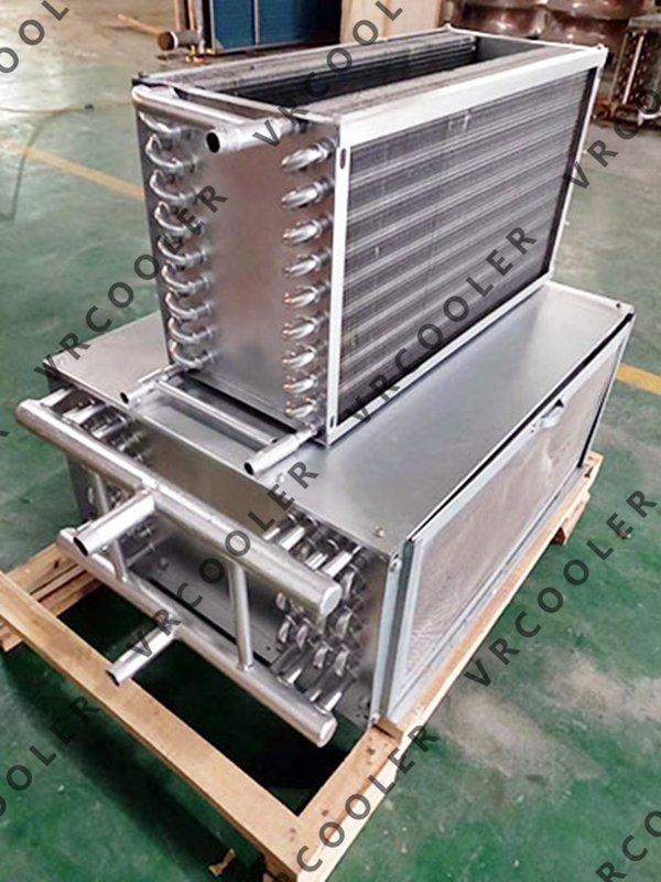 12.7 mm 15.88 mm Aluminum Fin Stainless Steel SS304 Tube Condenser Evaporator Coil Air to Water Coil Heat Exchanger