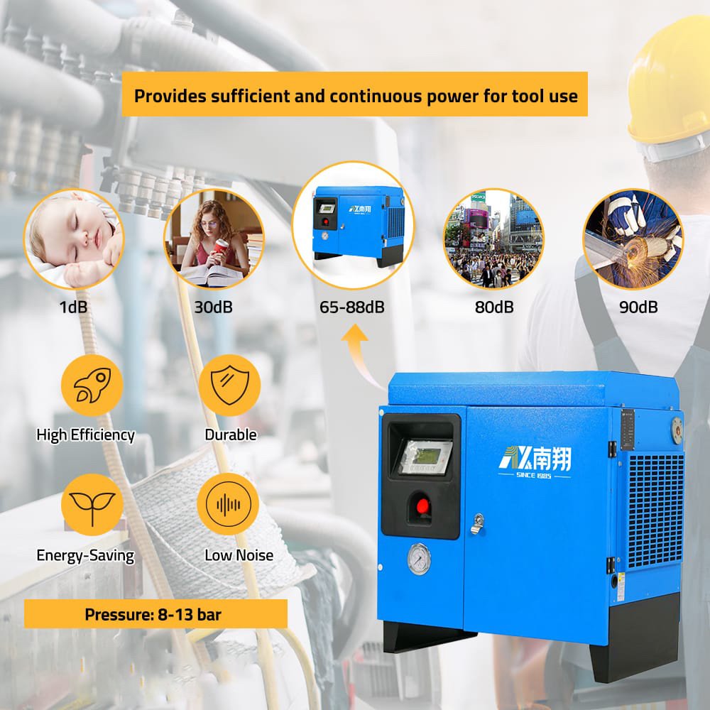 Compressor Air 7.5kw 10hp Compressor Mini Silent Industrial Screw Type Air Compressor for General Industry