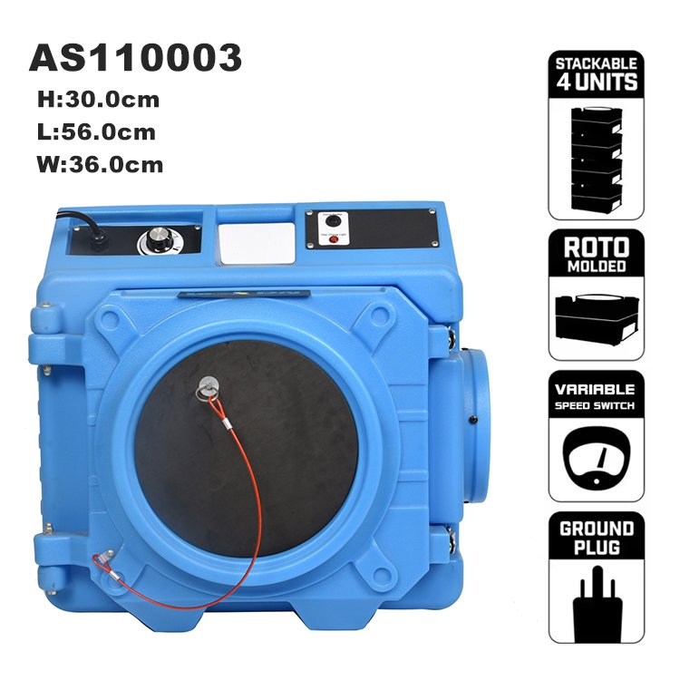 1/10HP High-Efficiency Air Scrubber System with Portable HEPA Filter Electric Power Source EU & US Plug Water Damage Restoration