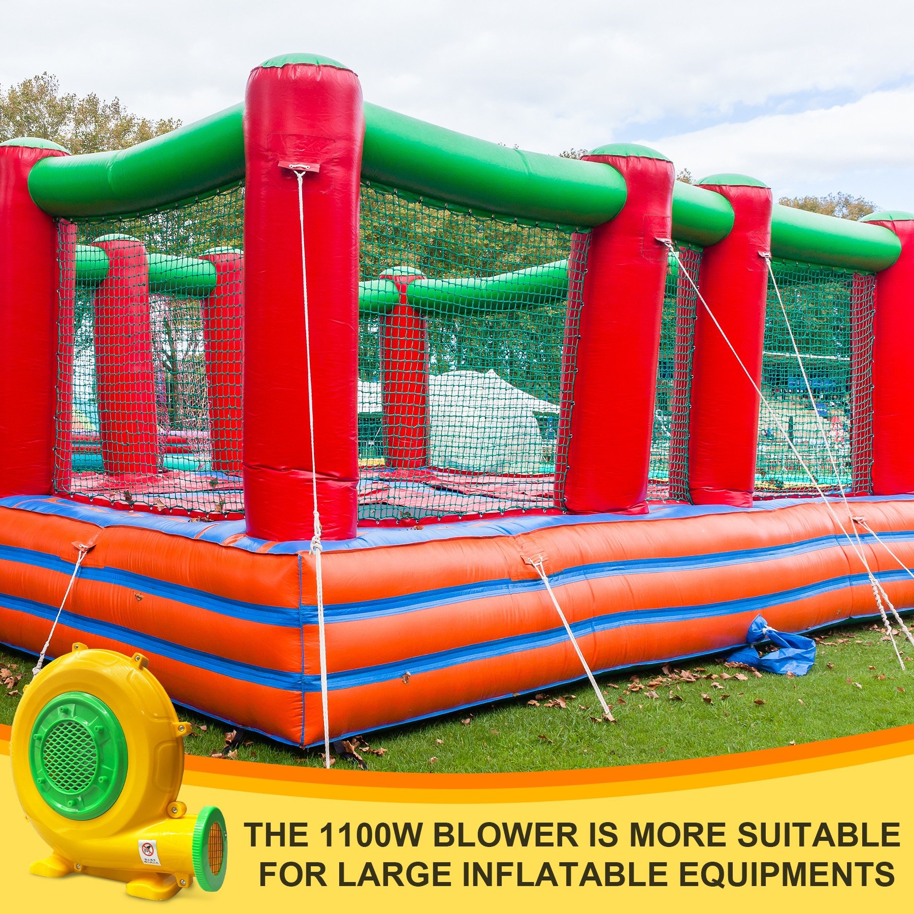 High Performance Commercial Inflatable Bouncer Tent 220V 550W Small Plastic Shell Electric Portable Inflatable Blower