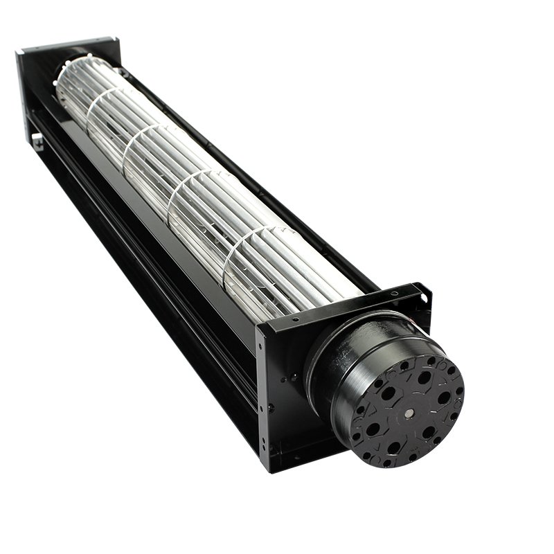 PRSK AC 220V 50Hz 60mm Shaded Pole Motor Cross Flow Fan Aluminum Alloy Blade Air Curtain Tangential Blower Fan
