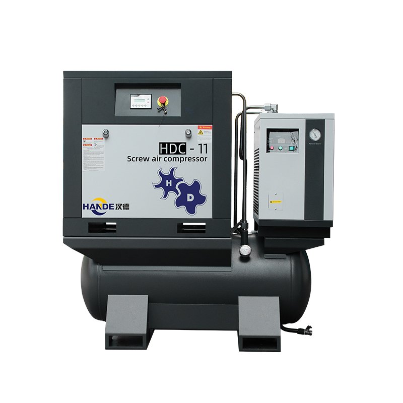HANDE 11KW 4-in-1 Industrial Air Compressor Silent Energy Saving 10HP 8 & 10 Bar Fixed Speed All in One Screw Air Compressor