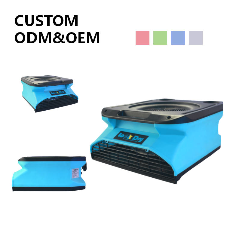 Air Blower High Pressure Turbo 820CFM Commercial Dryer Blower for Carpet Plumbing Stackable Flat Air Mover OEM Product