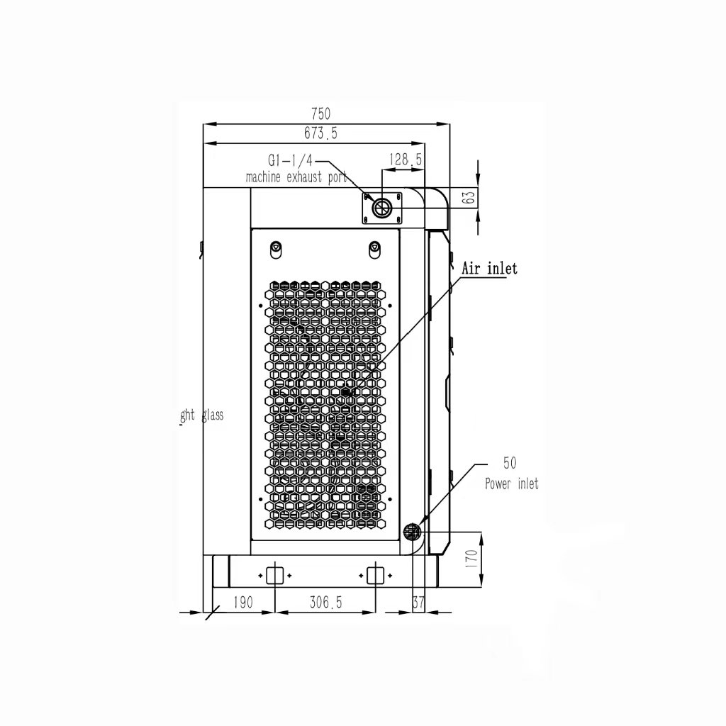 UNITED 0.7Mpa 22KW Single-stage VPM Screw Air Compressor Air Cooled 380V/50Hz Inverter Compressor for Factory Use