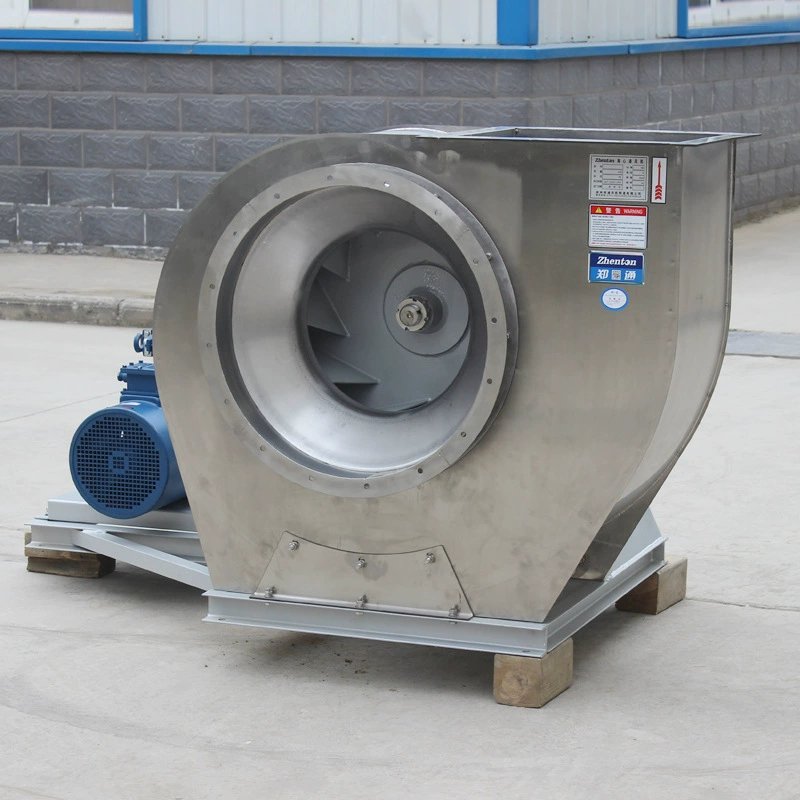 Large Air Volume High Temperature Centrifugal Fan Belt Type Exhaust Equipment 4-72 Stainless Steel FREE Standing AC Blower