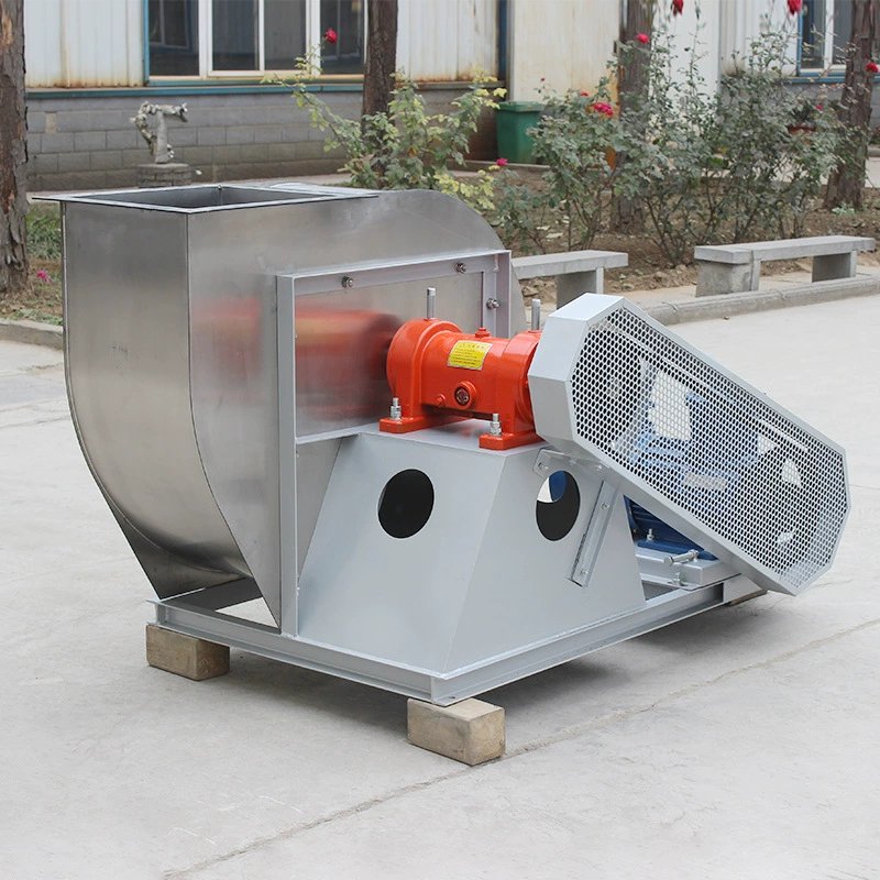Large Air Volume High Temperature Centrifugal Fan Belt Type Exhaust Equipment 4-72 Stainless Steel FREE Standing AC Blower
