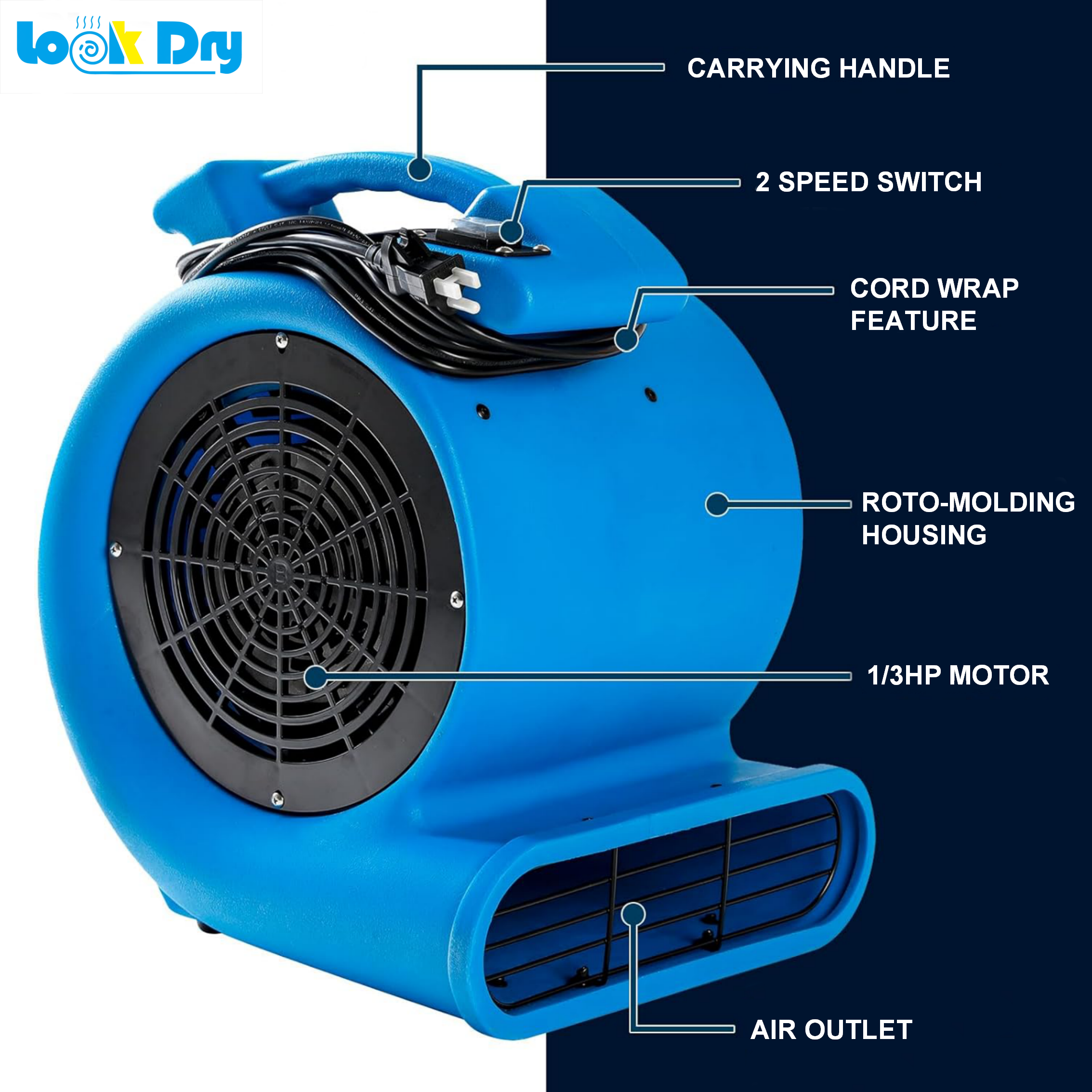 High Quality Mini Electric Snow Blower Lightweight Turbo Centrifugal Blower High-Pressure Customizable OEM Plastic Portable