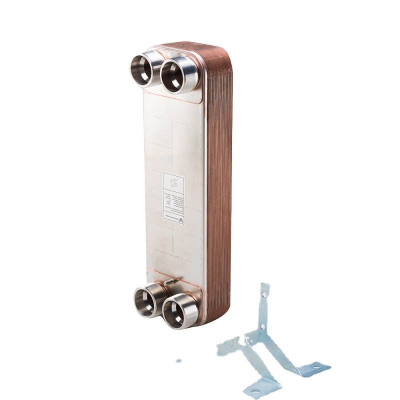 Cold Fluorine Industrial Water Air Conditioning Heat Pump Plate Evaporation Stainless Steel Copper Brazed Plate Heat Exchaners