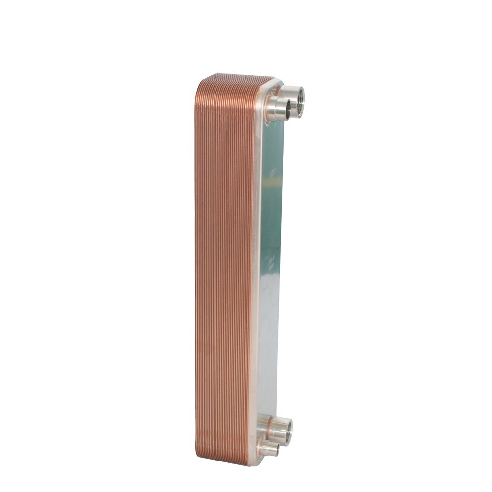 Cold Fluorine Industrial Water Air Conditioning Heat Pump Plate Evaporation Stainless Steel Copper Brazed Plate Heat Exchaners