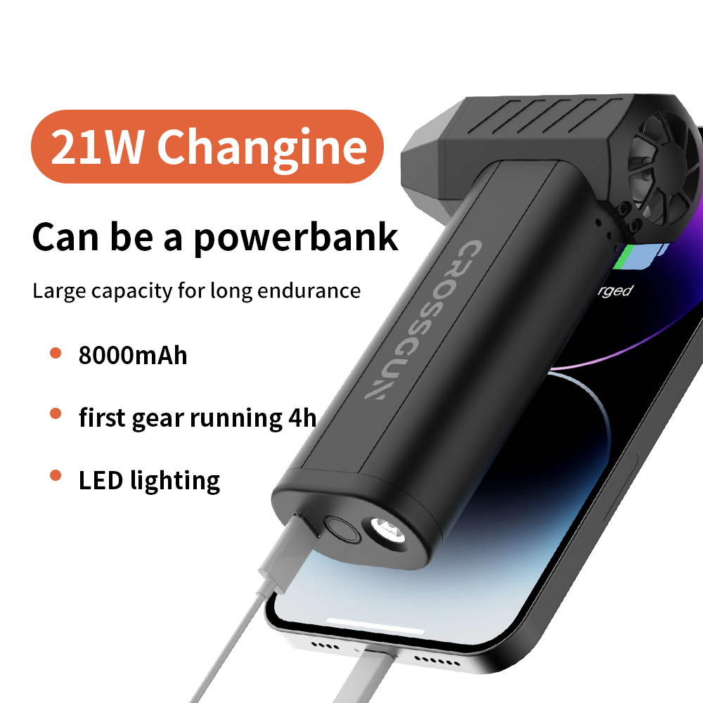Crossgun Mini Jet Turbo Fan 130000RPM Portable Wireless Rechargeable air Hammer Electric Power Bank Mini Jet Fan air Blower
