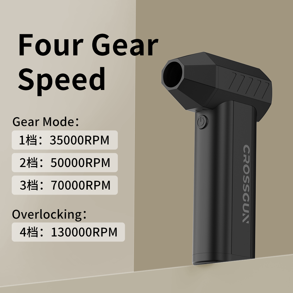 Crossgun Mini Jet Turbo Fan 130000RPM Portable Wireless Rechargeable air Hammer Electric Power Bank Mini Jet Fan air Blower