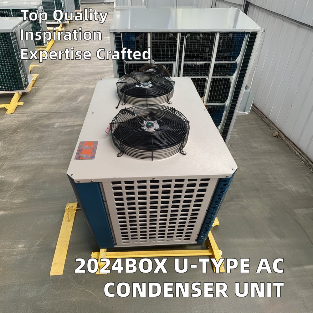2024Box U-Type Air Cooled AC Condenser Unit New Cold Room Condensing Refrigeration Unit Engine U-Type Refrigeration Unit
