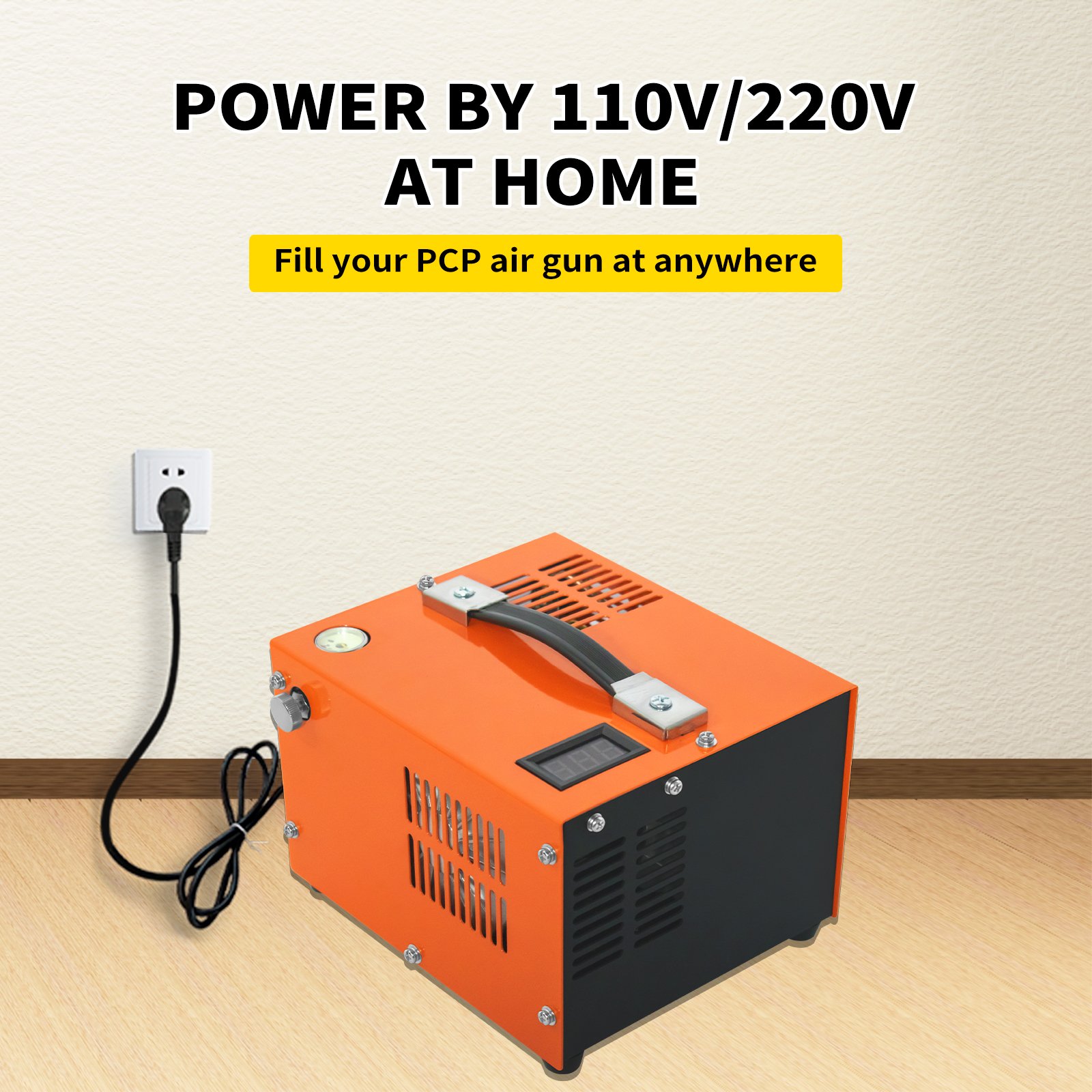 GP Hot Sale 12V 110V 220V High Pressure External Converter 300bar 4500psi 30mpa Snorkeling Paintball Hunting PCP Air Compressor