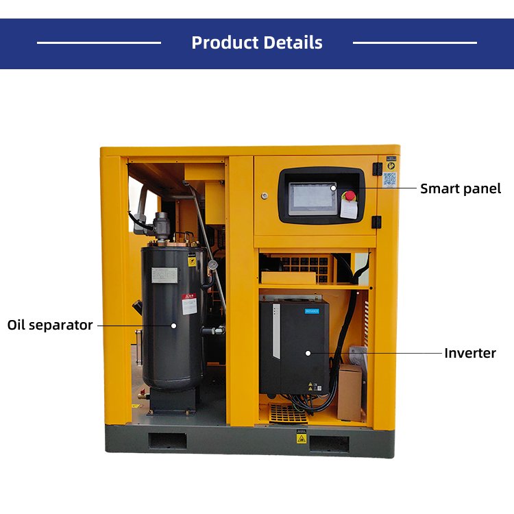 High Pressure Industrial 30hp Vertical Air Compressor 22KW Screw Air Compressor