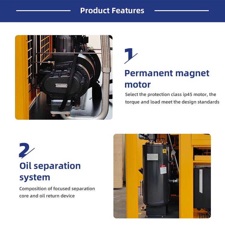 High Pressure Industrial 30hp Vertical Air Compressor 22KW Screw Air Compressor