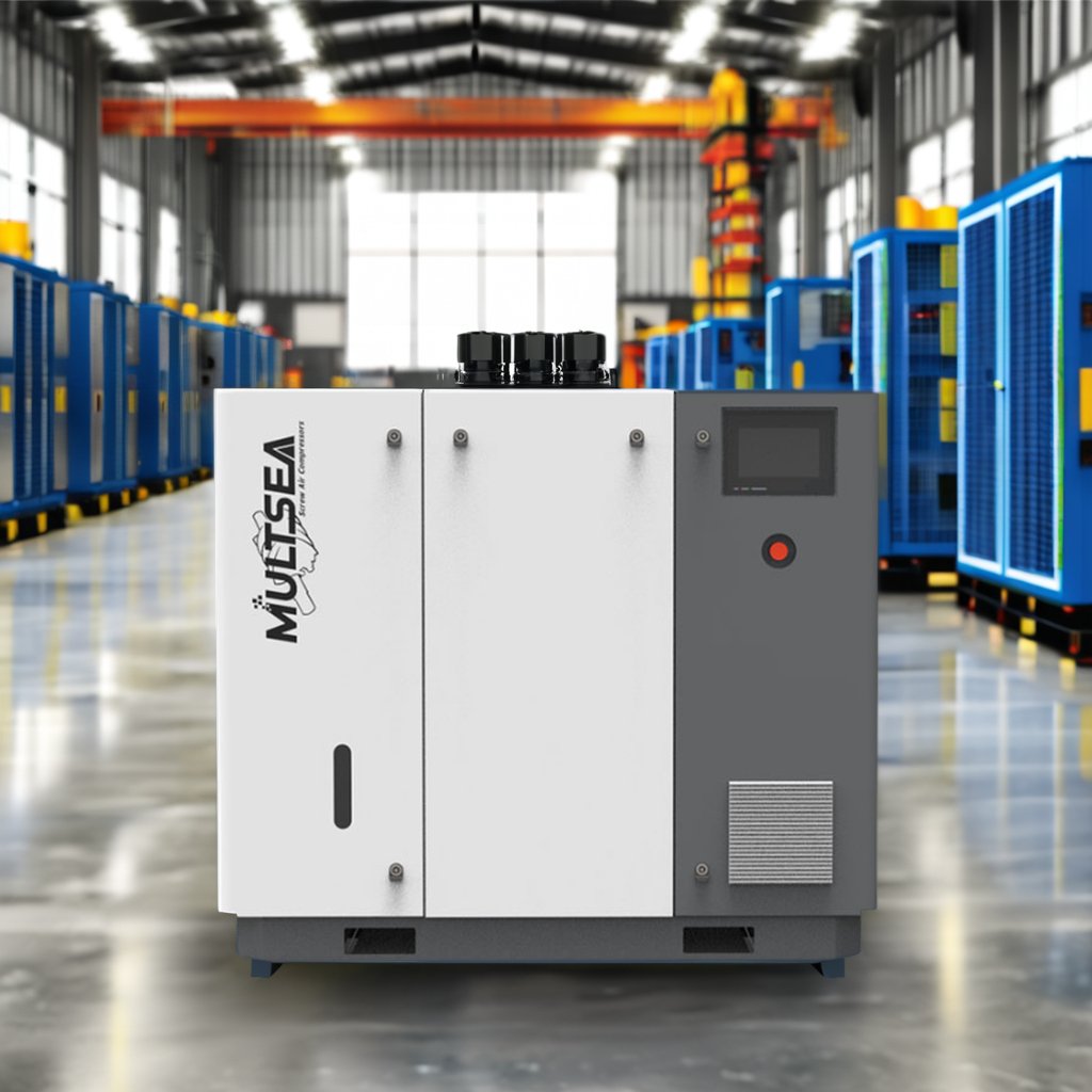 Multsea22kw 37kw 55kw 75kw 90kw 120kw 150kw Compresseur Industriel Oil Cooled Screw air Compressor Manufacturer