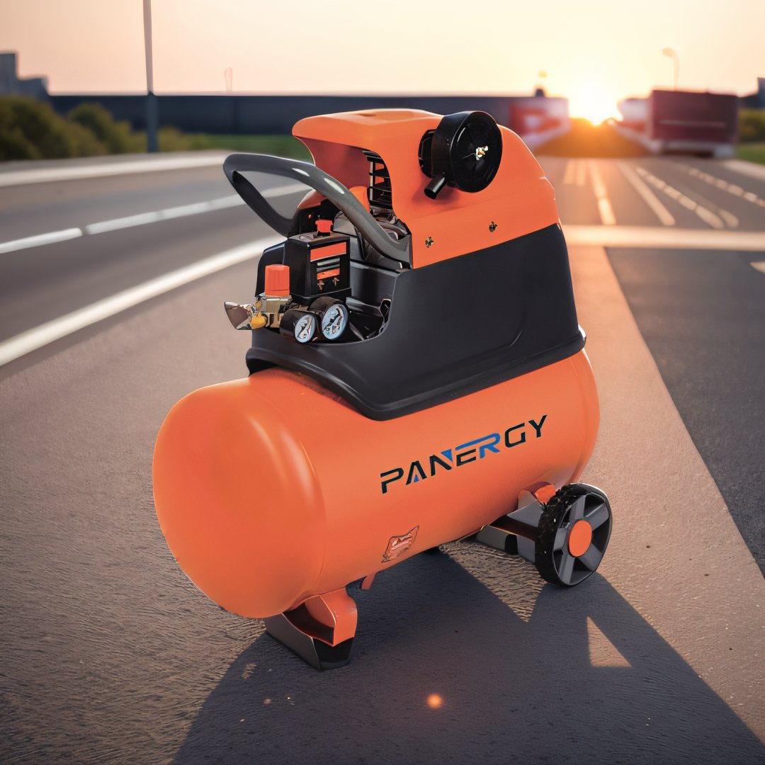 Panergy Professional Portable Mini Mobile Electric 1.5Kw 2Hp Direct Connected Silence Oil Free 24 Liter Tank Air Compressor