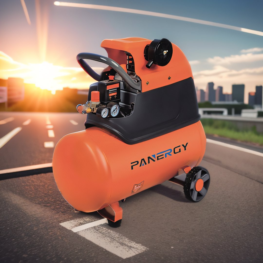 Panergy Professional Portable Mini Mobile Electric 1.5Kw 2Hp Direct Connected Silence Oil Free 24 Liter Tank Air Compressor