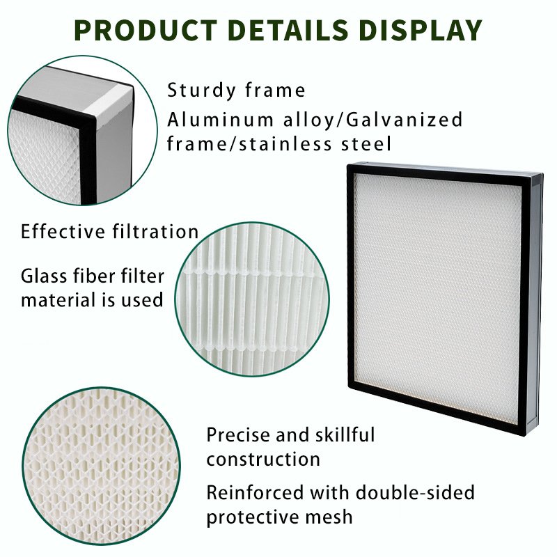High-Efficiency 98% Dust Filter Non-Partition Large Capacity for Fine Electronic & Chemical Industries New Condition for Air