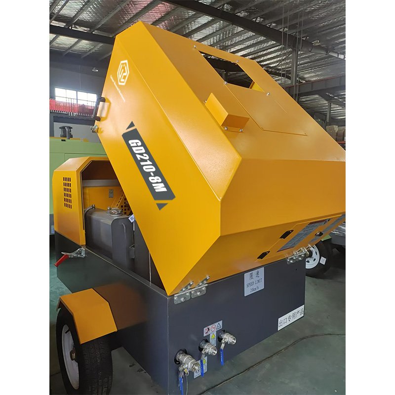 GD210-8M 210CFM 8bar Mobile diesel Engine Screw air Compressor 50hp