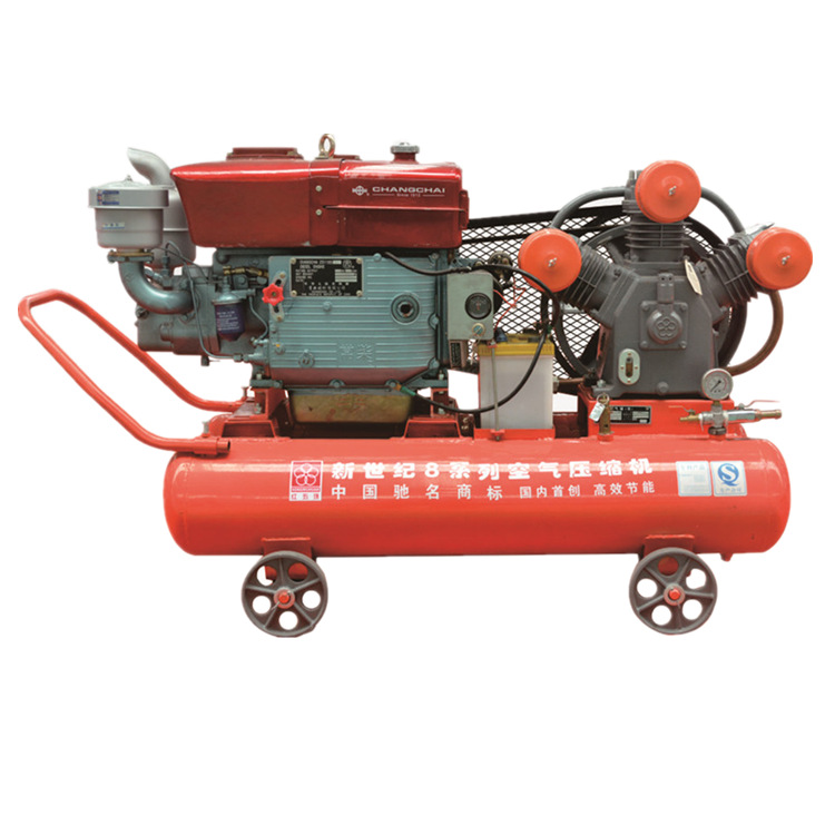 China Factory Direct Sale 5bar 18.5kw 200L Portable Piston air Compressor by diesel Engine