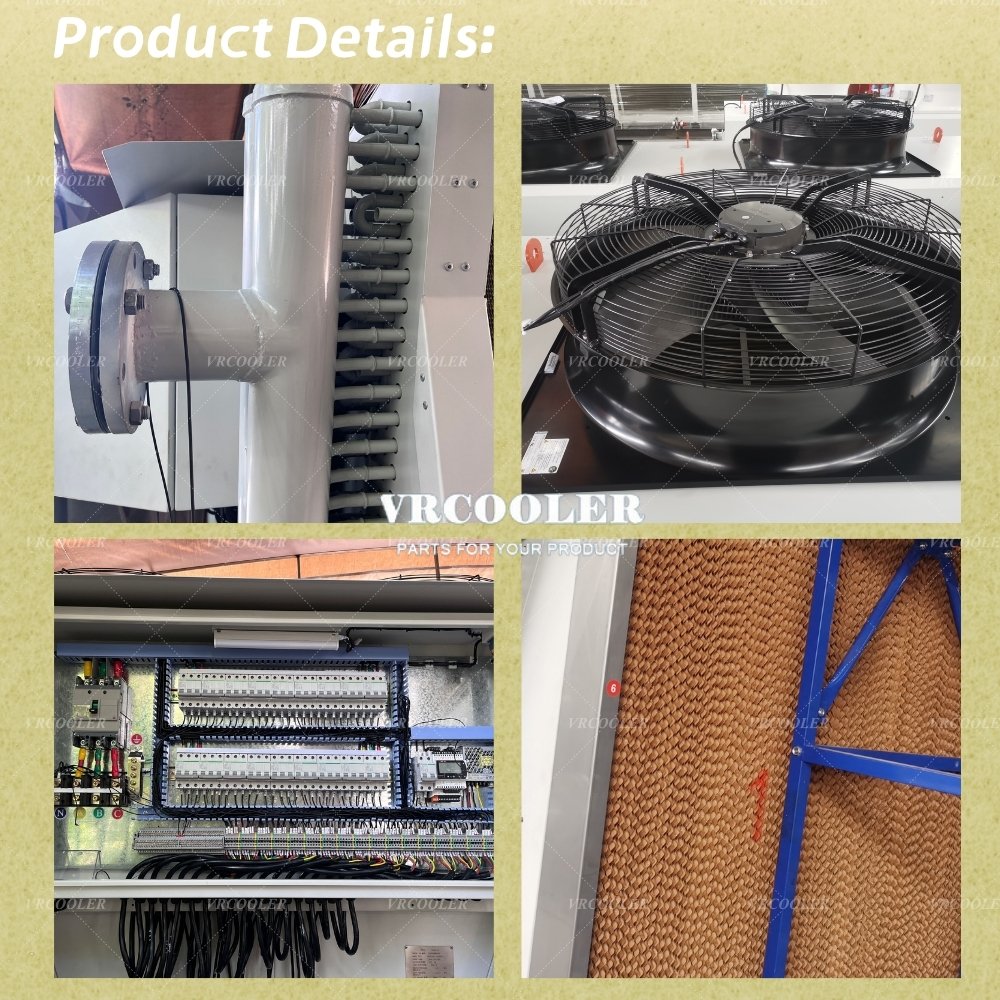 Air Cooling Copper-Aluminum Condenser With 2 Fans for Liquids Temperature Drop From 100 to 60c / for Condensing the Vapor