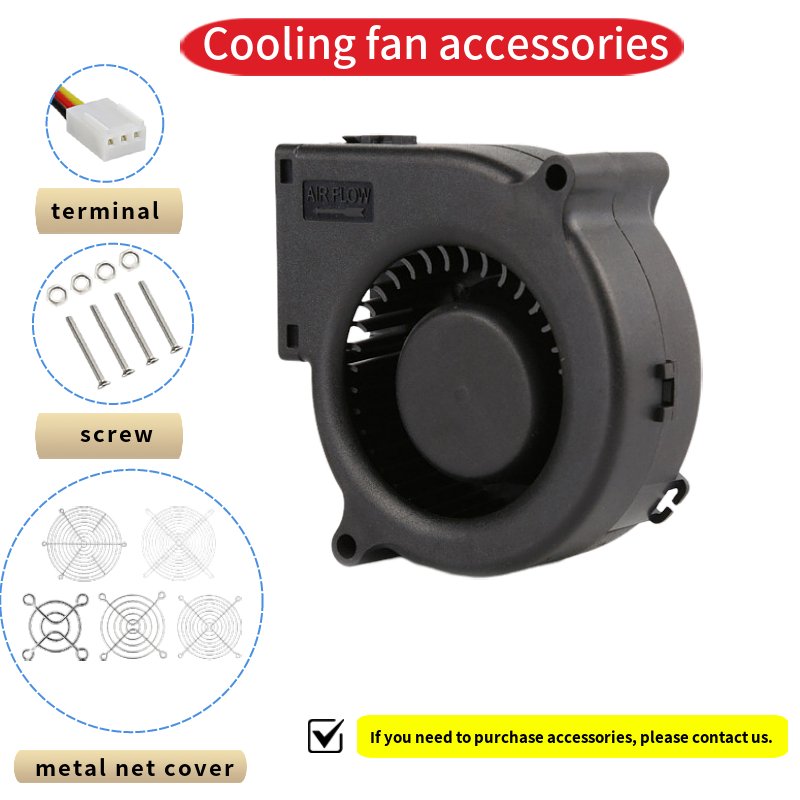 Wholesale 7530 12v 24V 36V High-quality PBT 30% Glass Industrial Evaporative Air Cooler Centrifugal Fan Dc Cooling Blower Fan