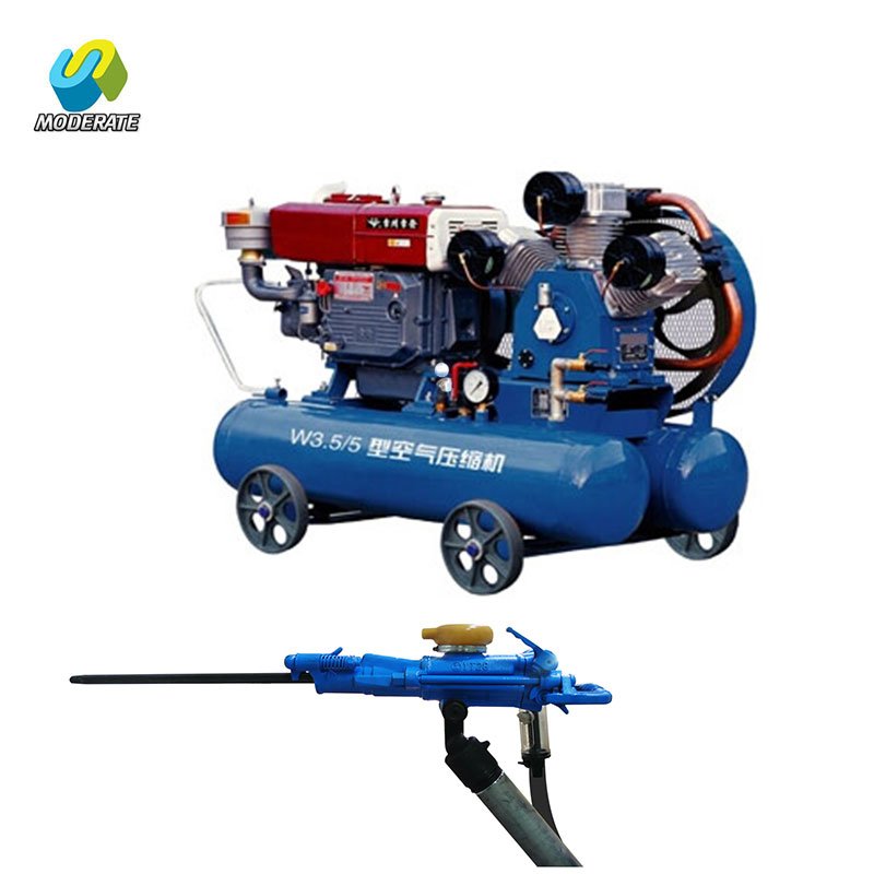 Cheap Price Piston air Compressor 5bar Portable diesel Power for Mining Rock Drill
