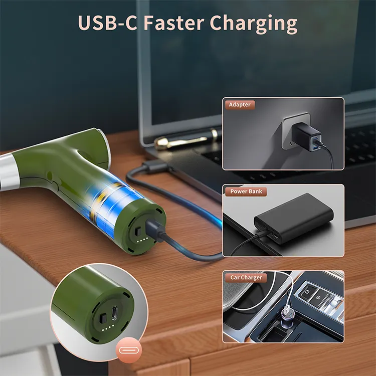 Direct Sales Powered Lithium Battery Turbo Electric High-Speed 80000 RPM Dry Car Fan Strong Cleaning Ability Violent Fan
