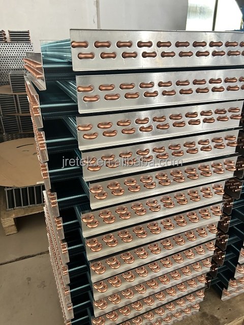 Copper Material Heat Exchanger Air Cooler Copper Condenser Coil Cooling System Chilled Water Heat Exchanger