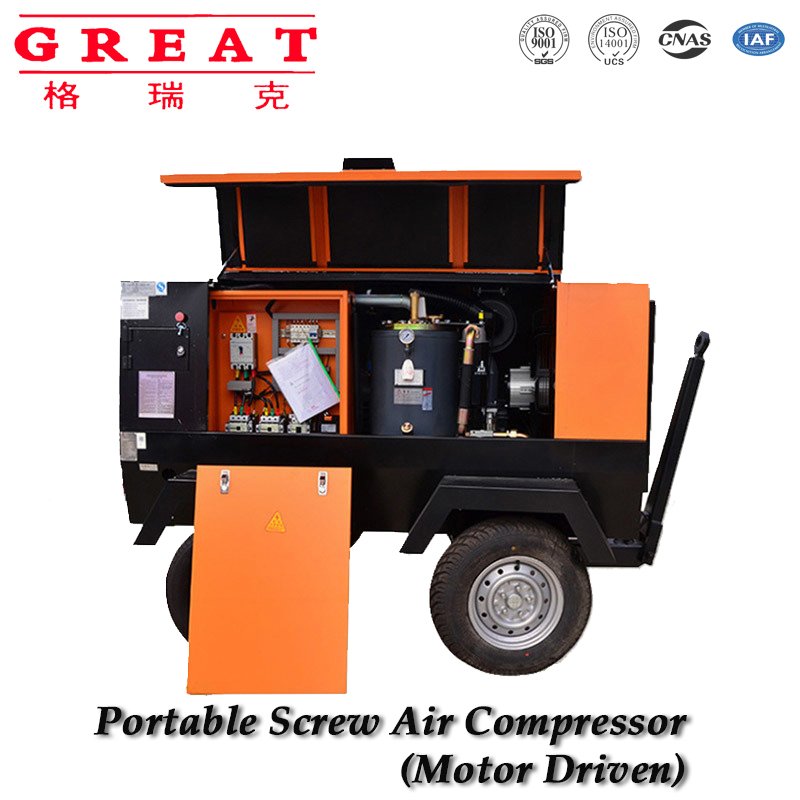 China-Made LGCY-7/10F Engine Diesel Portable Screw Air Compressor 10bar 7 M3/min 247cfm New Stationary Motor Bearing
