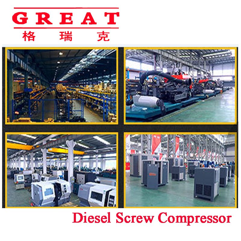 China-Made LGCY-7/10F Engine Diesel Portable Screw Air Compressor 10bar 7 M3/min 247cfm New Stationary Motor Bearing