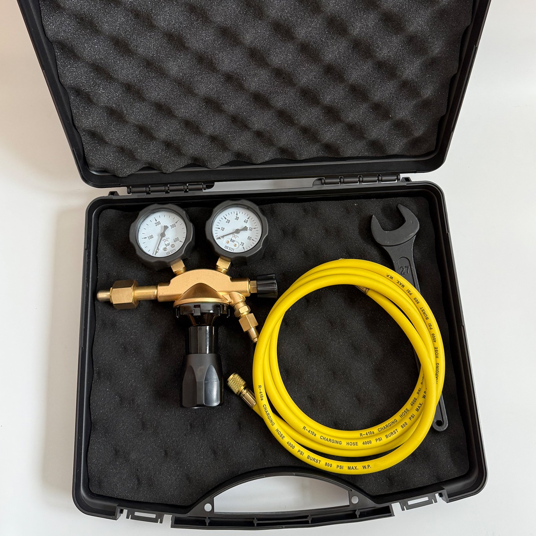 Nitrogen Gas Regulator Kit HVAC High Pressure Tool Kit With Hose And Wrench