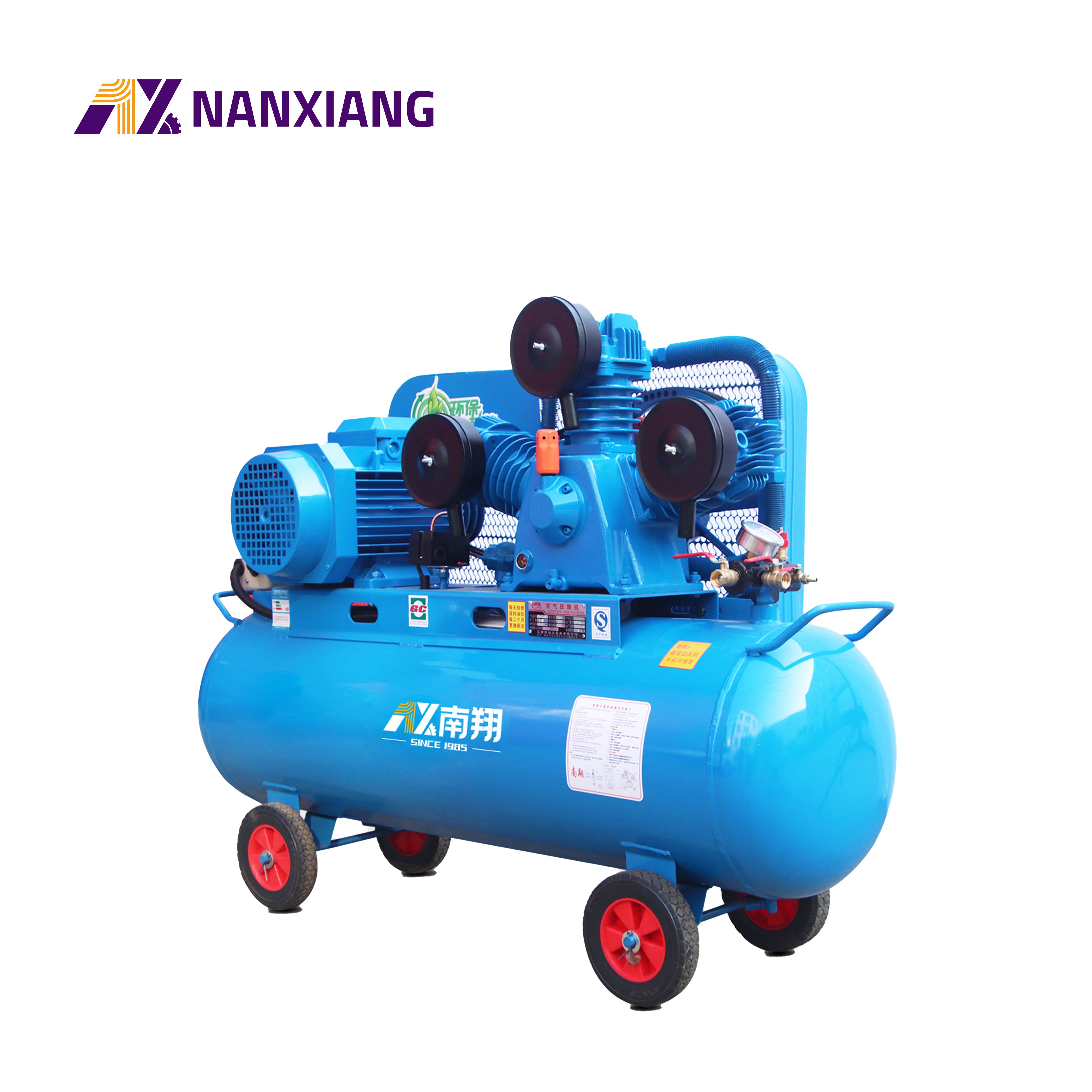 Nanxiang Brand High Pressure 15kw 8-30bar Belt Driven Industrial Piston air Compressor 500L air Compressor