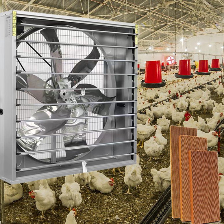 Poultry Wall Box Fan Hanging Cooling Exhaust Fan Blower Chicken Dairy Cow Shed Barn Chicken Coop with Fan