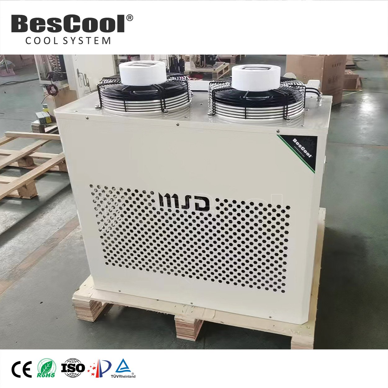 Bescool Blast Freezer Monoblock Unit Wall-Mounted for Mobile Cold Room 4HP Monoblock Condensing Cooler
