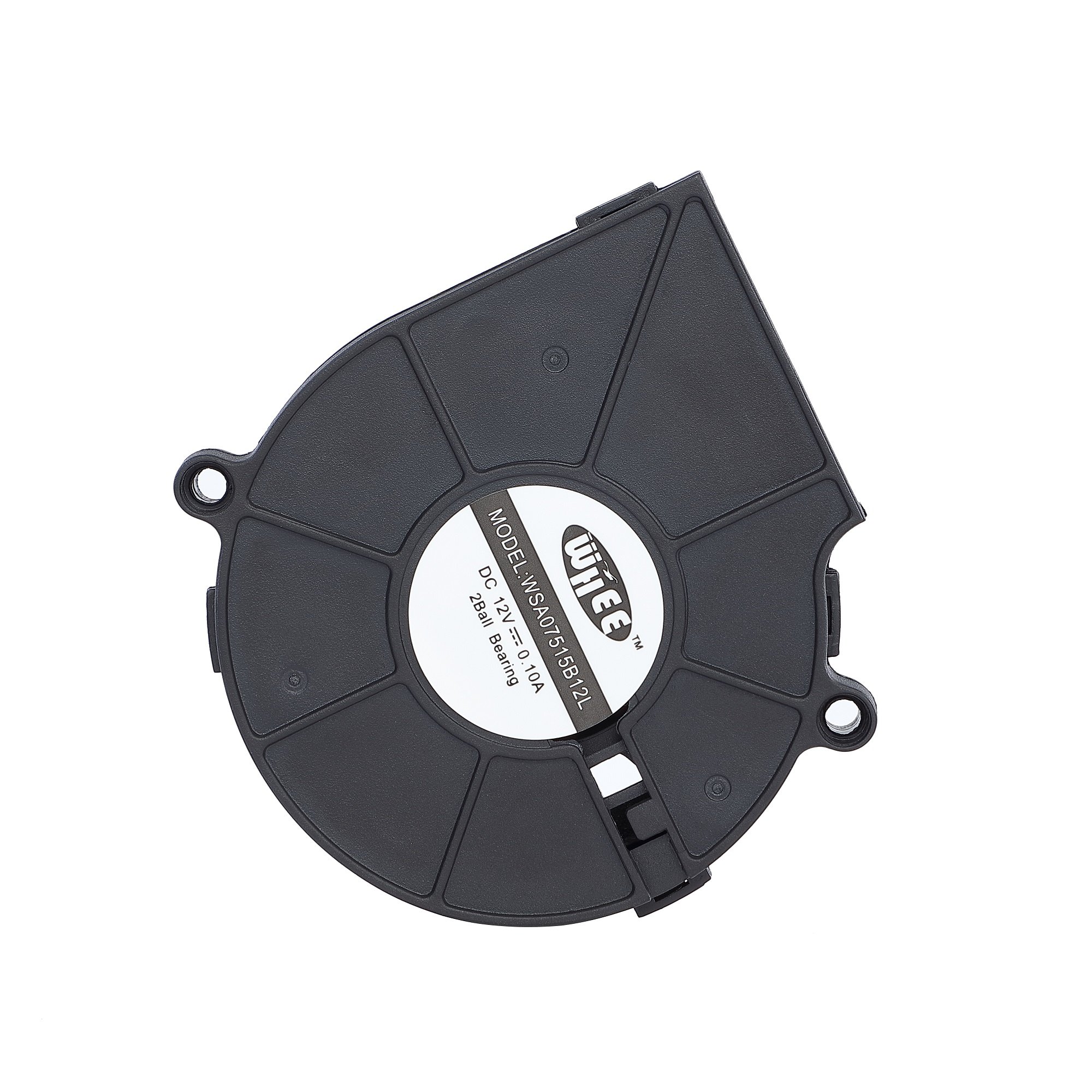 Mini 75mm 12V DC Variable Speed Axial Flow Fan 7515 Car Air Blower with Electric Power Source and Mounting for Cooling