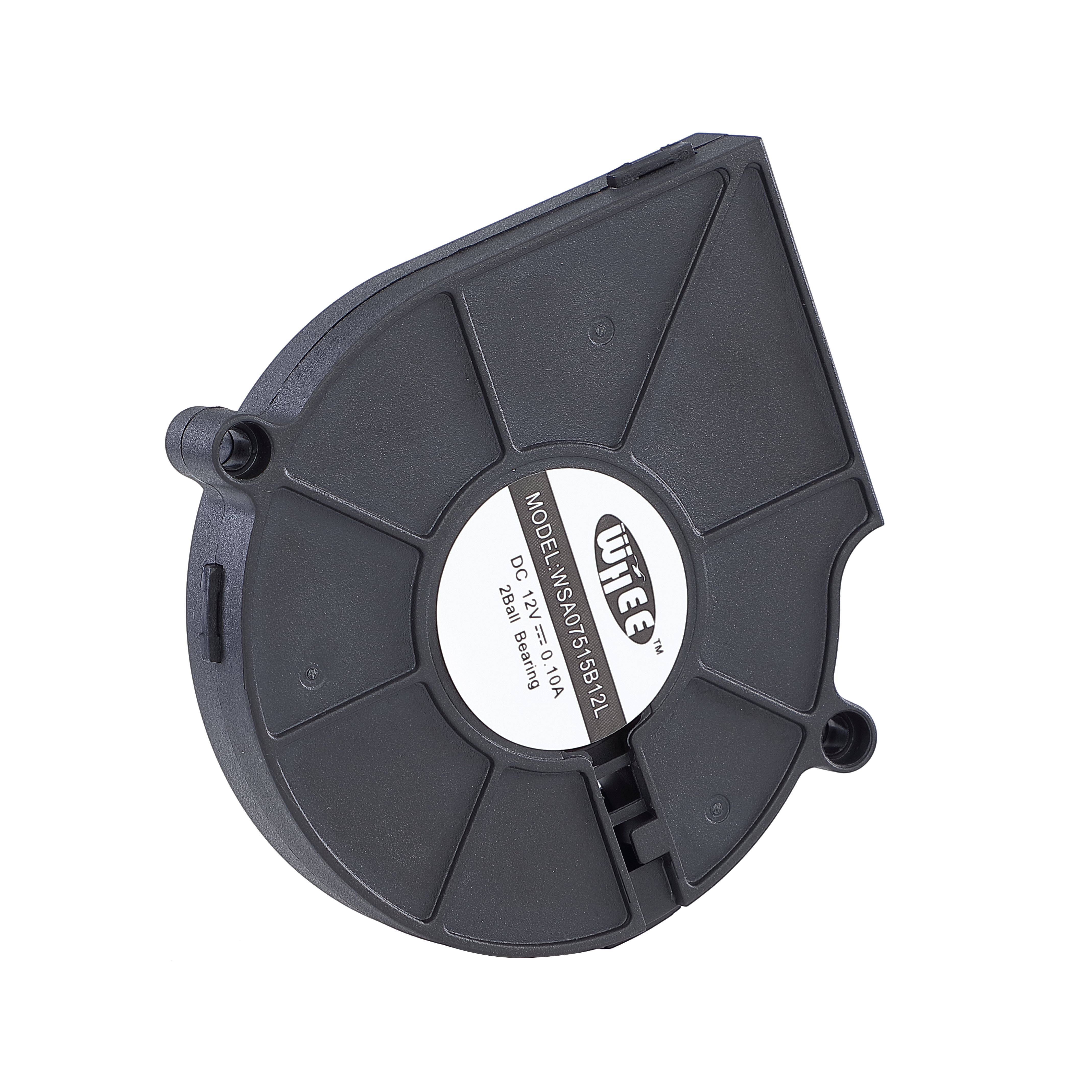 Mini 75mm 12V DC Variable Speed Axial Flow Fan 7515 Car Air Blower with Electric Power Source and Mounting for Cooling