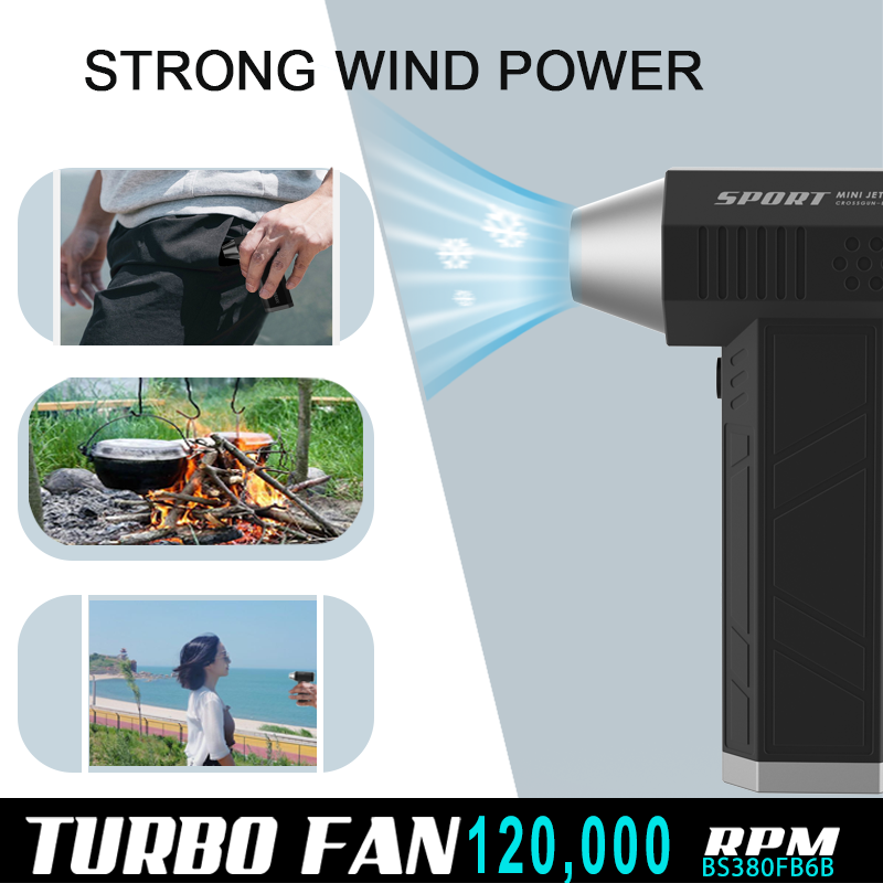 Crossgun 120000RPM Mini Jet Fan Turbo Powerful Portable High Speed Strong Car Dryer air Hammer Dust Air Blower