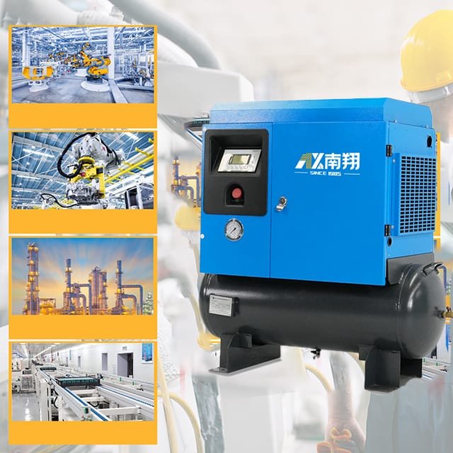 The Factory Price 4.5kw 6 Ph Integrated Screw Air Compressor Portable Electric Air Compressor With Tank