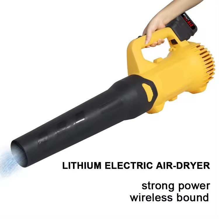Rechargeable Hair Dryer Snow Blowing High Power Portable Lithium Battery Blower Construction Site Dust Removal Storm Fan 21V