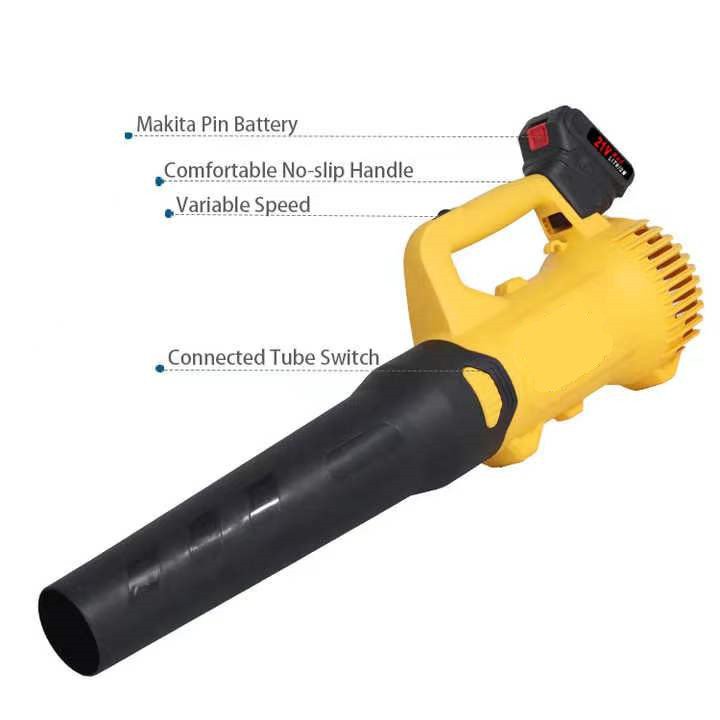 Rechargeable Hair Dryer Snow Blowing High Power Portable Lithium Battery Blower Construction Site Dust Removal Storm Fan 21V