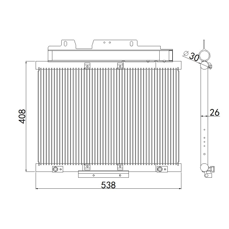 Aftermarket Car Auto Air Conditioning System Auto AC Condenser for New Holland T7 Case Puma 130 CVT OEM 47817708 84485540