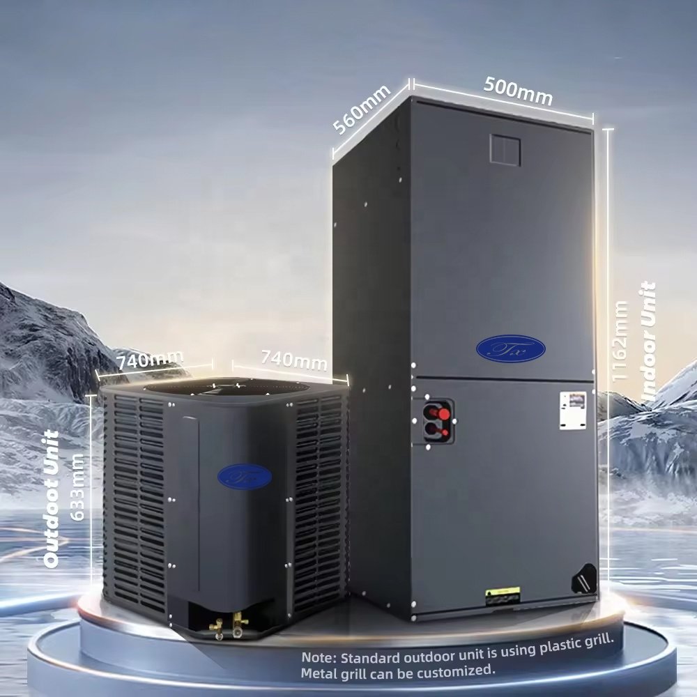 HVAC System Air Handling Unit 2-5 Ton Ducted Central Air Conditioner with Top Discharge Condensing Unit HVAC Air Handler Units