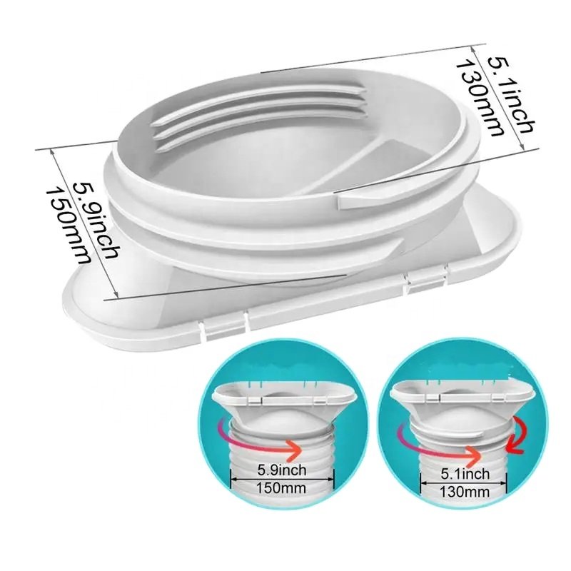 Exhaust Duct Adapter for AC Kit Thickened Air Conditioning Window Coupler Portable Outdoor Air Conditioner Connector Adapter