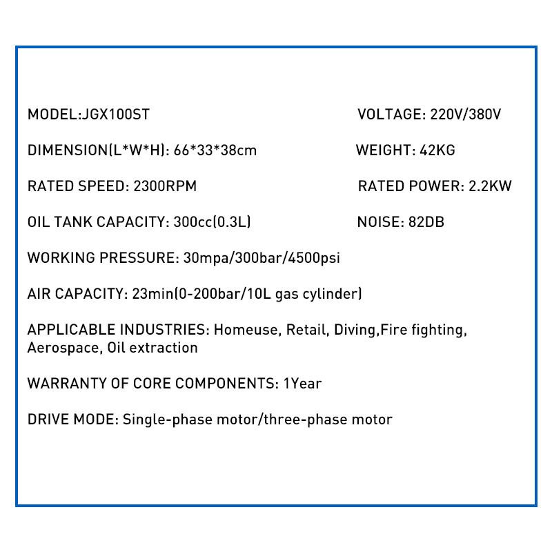 2024 Best Selling Product Auto Stop Diving Floating air Compressor Manufacturer 100L/min High air Compression Efficiency