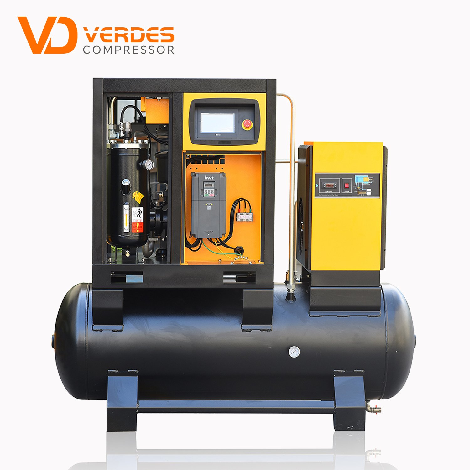 Good Price Cheap air Compressor 15 bar 16 bar Saving Cost Screw Type air Compressor with tank Special for Laser Cutting Machines